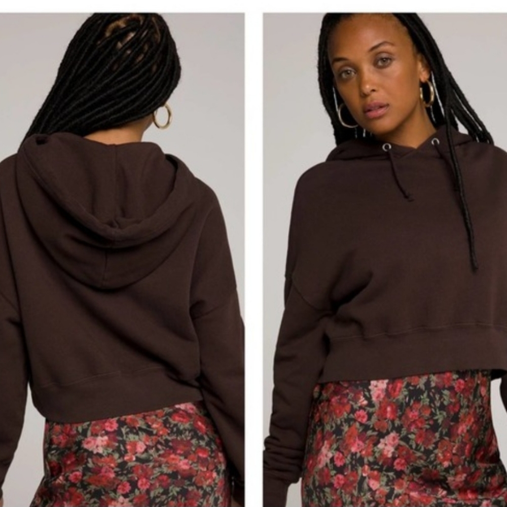 GOOD AMERICAN CROPPED HOODIE  SIZE 2